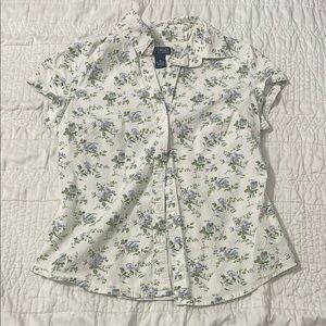 Floral Button-Up Blouse